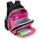 Ранец GRIZZLY анатомическая спинка, c брелоком, для девочек, 