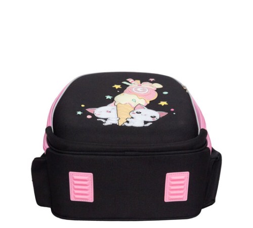 Ранец GRIZZLY анатомическая спинка, c брелоком, для девочек, 