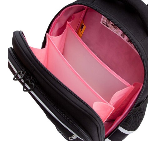 Ранец GRIZZLY анатомическая спинка, c брелоком, для девочек, 