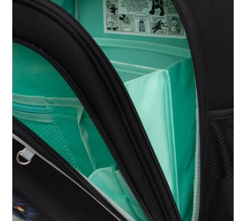 Ранец GRIZZLY анатомическая спинка, c брелоком, для девочек, 