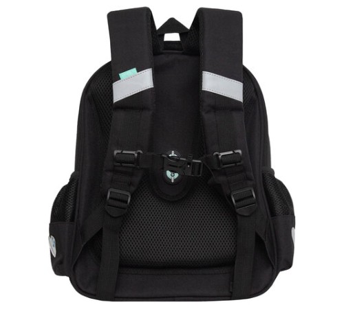 Ранец GRIZZLY анатомическая спинка, c брелоком, для девочек, 