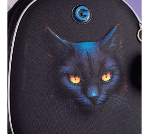 Ранец GRIZZLY анатомическая спинка, c брелоком, для девочек, 