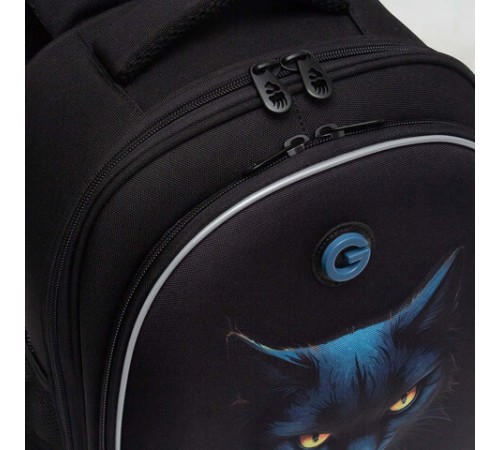 Ранец GRIZZLY анатомическая спинка, c брелоком, для девочек, 