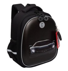 Ранец GRIZZLY анатомическая спинка, c бейджем, для мальчиков, 