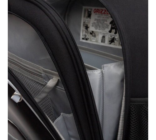 Ранец GRIZZLY анатомическая спинка, c бейджем, для мальчиков, 