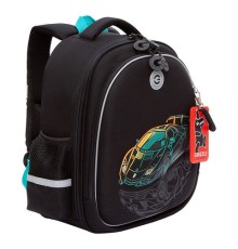 Ранец GRIZZLY анатомическая спинка, c бейджем, для мальчиков, 