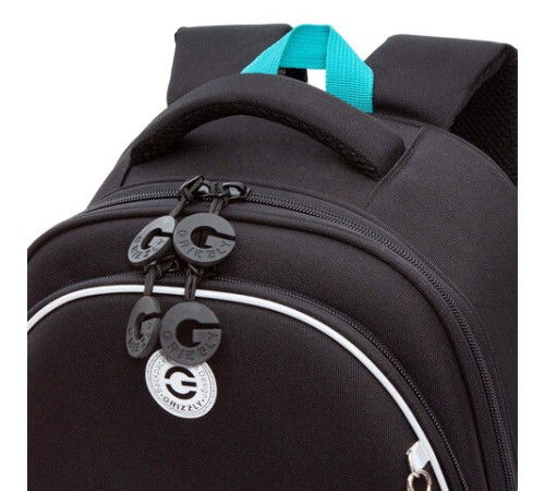 Ранец GRIZZLY анатомическая спинка, c бейджем, для мальчиков, 