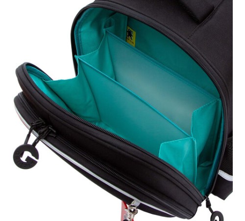 Ранец GRIZZLY анатомическая спинка, c бейджем, для мальчиков, 