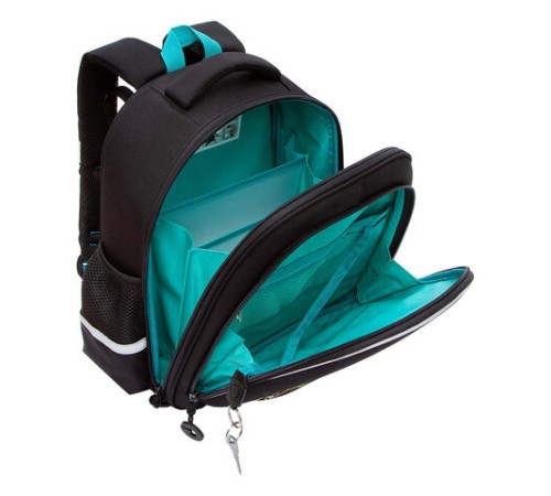 Ранец GRIZZLY анатомическая спинка, c бейджем, для мальчиков, 