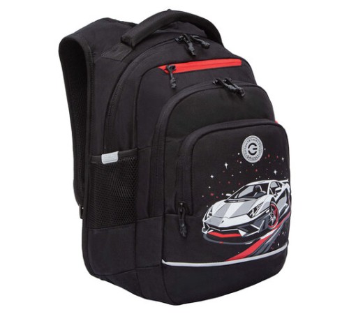 Рюкзак GRIZZLY школьный, анатомическая спинка, 2 отделения, для мальчиков, 