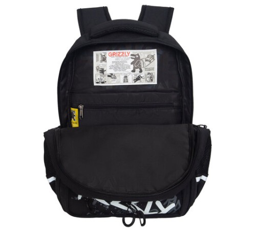 Рюкзак GRIZZLY школьный, анатомическая спинка, 2 отделения, для мальчиков, 