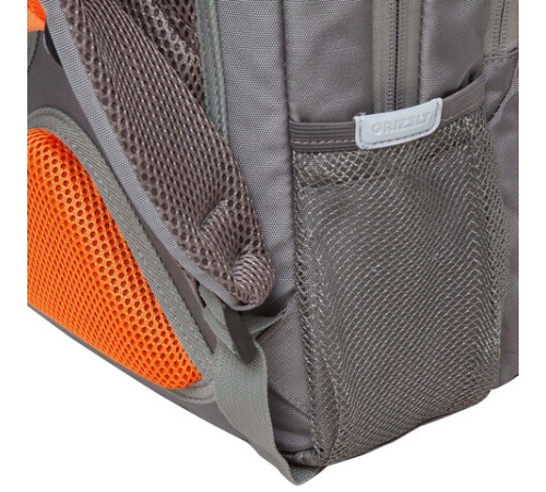 Рюкзак GRIZZLY школьный, анатомическая спинка, 2 отделения, для мальчиков, 