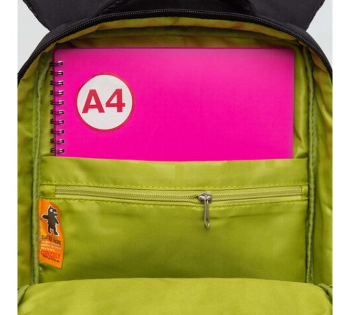 Рюкзак GRIZZLY школьный, анатомическая спинка, 2 отделения, для мальчиков, 