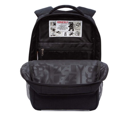 Рюкзак GRIZZLY школьный, анатомическая спинка, 2 отделения, для мальчиков, 