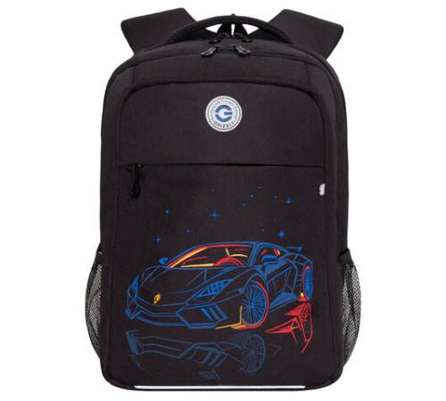 Рюкзак GRIZZLY школьный, анатомическая спинка, 2 отделения, для мальчиков, 