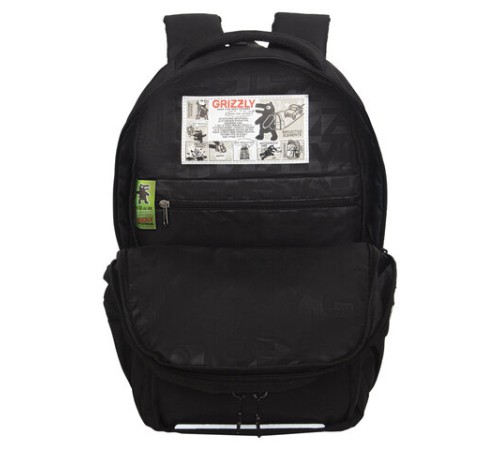 Рюкзак GRIZZLY школьный, анатомическая спинка, 2 отделения, для мальчиков, 