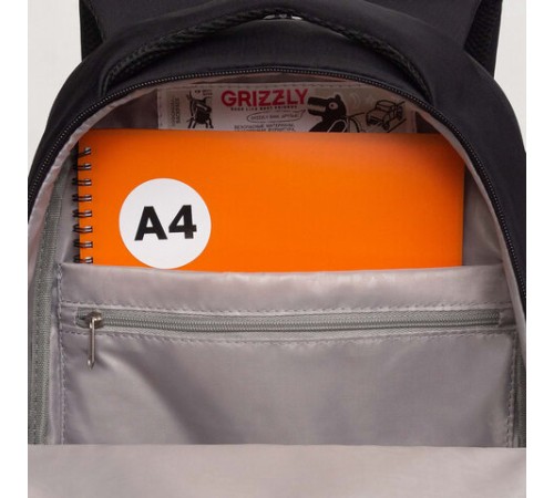 Рюкзак GRIZZLY школьный, анатомическая спинка, 2 отделения, для девочек, 