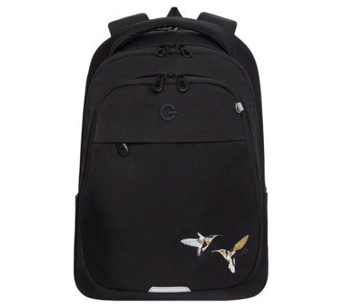 Рюкзак GRIZZLY школьный, анатомическая спинка, 2 отделения, для девочек, 