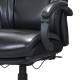 Кресло HAWASAN (ХАВАСАН) "Voyager HD-010", НАГРУЗКА до 180 кг, подножка, экокожа, черное, 532971