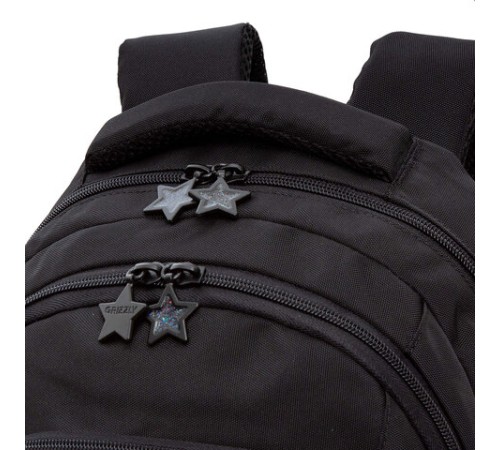 Рюкзак GRIZZLY школьный, анатомическая спинка, 3 отделения, для девочек, 