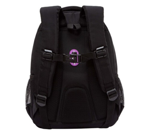 Рюкзак GRIZZLY школьный, анатомическая спинка, 3 отделения, для девочек, 