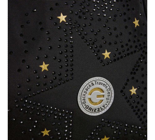 Рюкзак GRIZZLY школьный, анатомическая спинка, 3 отделения, для девочек, 