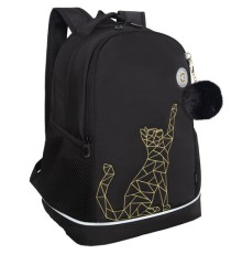 Рюкзак GRIZZLY школьный, анатомическая спинка, 2 отделения, для девочек, 