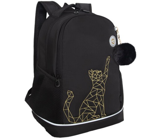 Рюкзак GRIZZLY школьный, анатомическая спинка, 2 отделения, для девочек, 