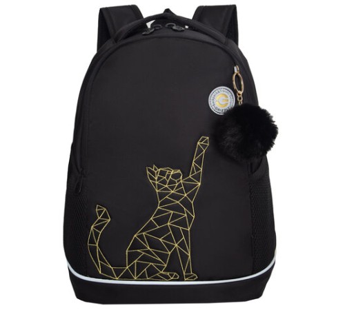 Рюкзак GRIZZLY школьный, анатомическая спинка, 2 отделения, для девочек, 