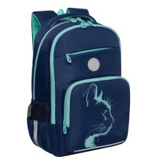 Рюкзак GRIZZLY школьный, анатомическая спинка, 2 отделения, для девочек, 