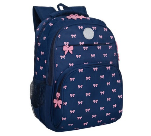 Рюкзак GRIZZLY школьный, анатомическая спинка, 2 отделения, для девочек, 