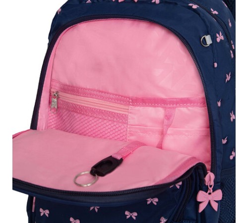 Рюкзак GRIZZLY школьный, анатомическая спинка, 2 отделения, для девочек, 