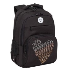 Рюкзак GRIZZLY школьный, анатомическая спинка, 2 отделения, для девочек, 