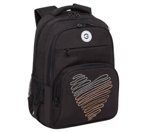 Рюкзак GRIZZLY школьный, анатомическая спинка, 2 отделения, для девочек, 