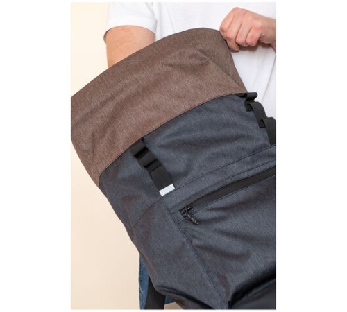 Рюкзак GRIZZLY, карман-антивор, с клапаном, трансформируемый объем, 