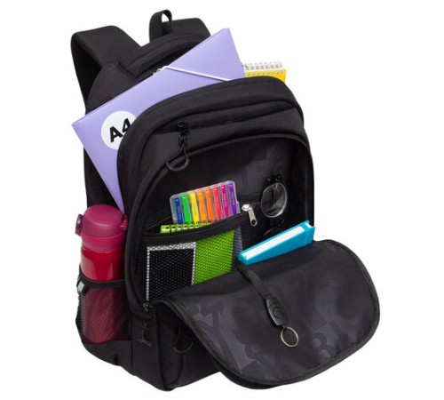 Рюкзак GRIZZLY школьный, анатомическая спинка, 2 отделения, для мальчиков, 