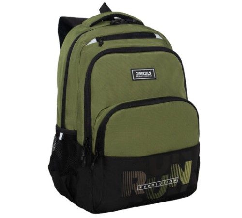 Рюкзак GRIZZLY школьный, анатомическая спинка, 2 отделения, для мальчиков, 