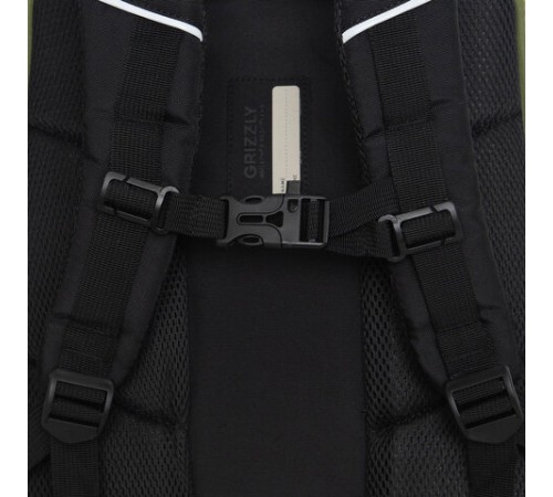 Рюкзак GRIZZLY школьный, анатомическая спинка, 2 отделения, для мальчиков, 