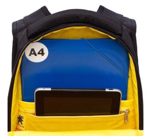 Рюкзак GRIZZLY школьный, анатомическая спинка, 2 отделения, для мальчиков, 