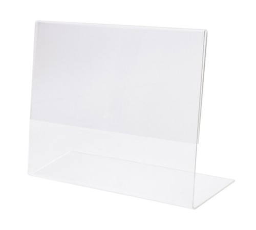 Подставка для рекламных материалов МАЛОГО ФОРМАТА (210х150 мм), А5, односторонняя, горизонтальная, BRAUBERG, 290417