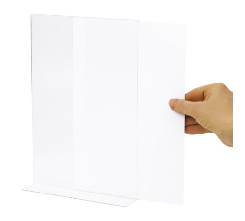 Подставка настольная для рекламных материалов ВЕРТИКАЛЬНАЯ (210х297 мм), А4, двусторонняя, BRAUBERG, 290423