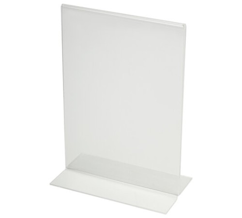 Подставка настольная для рекламных материалов МАЛОГО ФОРМАТА (150х210 мм), А5, двусторонняя, вертикальная, BRAUBERG, 290424