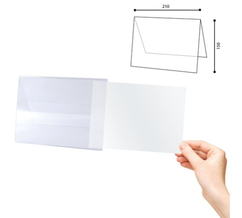 Табличка информационная, 210х150 мм (домик), настольная, двухсторонняя, оргстекло, в защитной плёнке, BRAUBERG, 290425