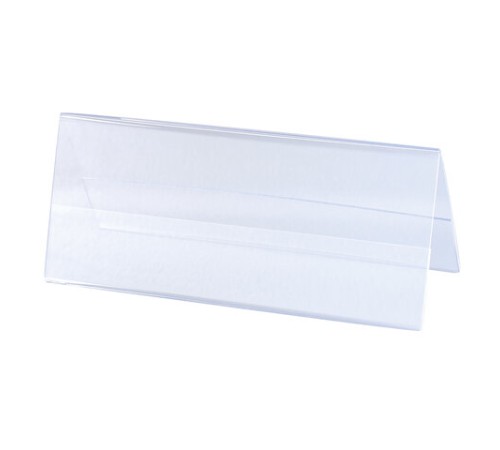 Табличка информационная, 210х80 мм (домик), настольная, двусторонняя, оргстекло, в защитной плёнке, BRAUBERG, 290426