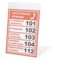 Подставка настенная для рекламных материалов ВЕРТИКАЛЬНАЯ (210х297 мм), А4, оргстекло, BRAUBERG, 290428