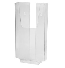 Подставка настенная для рекламных материалов МАЛОГО ФОРМАТА (105х210х30 мм), оргстекло, BRAUBERG, 290434