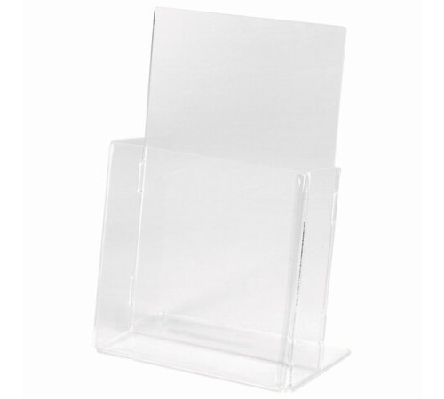 Подставка настольная для рекламных материалов (160x115х32 мм), для узких буклетов, STAFF, 291171