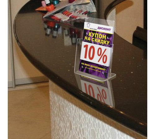 Подставка настольная для рекламных материалов (160x115х32 мм), для узких буклетов, STAFF, 291171