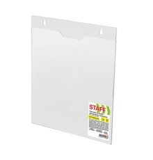 Подставка настенная для рекламных материалов ВЕРТИКАЛЬНАЯ (210х297 мм), А4, ПЭТ, STAFF, 291400