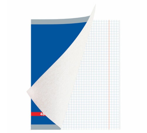 Тетрадь А5, 48 л., BRAUBERG скоба, клетка, обложка картон, 